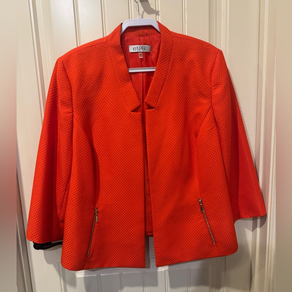 Plus size Kasper Women's Blazer in Bold Orange